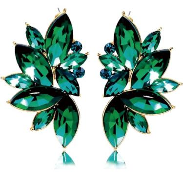 Imagem de CSIYANJRY99 Brincos femininos com strass com glitter, moderno, colorido, cristal, aglomerado, pingente, vestido de formatura, joias, Medium, Metal, Sem pedra preciosa