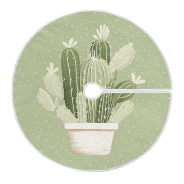 Imagem de Wassud Saia para árvore de Natal com laços seguros, cacto de 90 cm em vaso, tapete festivo de árvore de Natal para festas de ano novo, decoração de casa