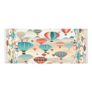 Imagem de Wassud Capas de lavadora e secadora de balões coloridos, protetor de lavadora com sacos de armazenamento, capa de geladeira à prova de poeira com bolsos para lavanderia doméstica, cozinha, 120 x 55 cm