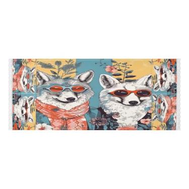 Imagem de Wassud Capas de lavadora e secadora Dogs in Blossom, protetor de lavadora com sacos de armazenamento, capa de geladeira à prova de poeira com bolsos para lavanderia doméstica, cozinha, 120 x 55 cm