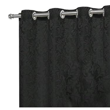 Imagem de CORTINA JACQUARD SALA E QUARTO(PRETA)