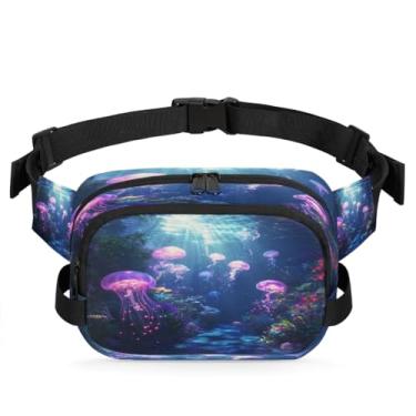 Imagem de Pochete retrô da bandeira da América para mulheres e homens com alça ajustável, bolsa transversal, bolsa de peito, bolsas de bumbum, bolsa de estilingue, Cor 23