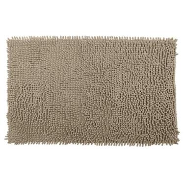 Imagem de Tapete de Bolinha Microfibra Antiderrapante 38x58 Rozac, Caqui