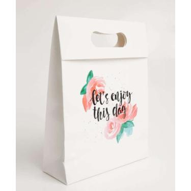 Imagem de Embalagem Presente Sacola Estampada Marisa-74098, UN, Branco