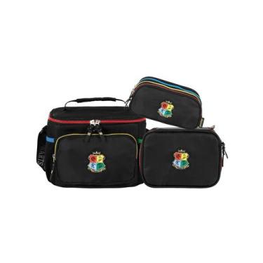 Imagem de Kit Harry Potter Lancheira Térmica + Estojo Box e Triplo