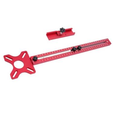 Imagem de HEEPDD Ferramenta de Marcenaria Ajustável, Acessórios de Gabarito Guia de Roteador Gabarito de Corte Com Escala Dupla, Ferramenta de Corte de Círculo de Fresagem Multifuncional 3 Em 1 para Projetos