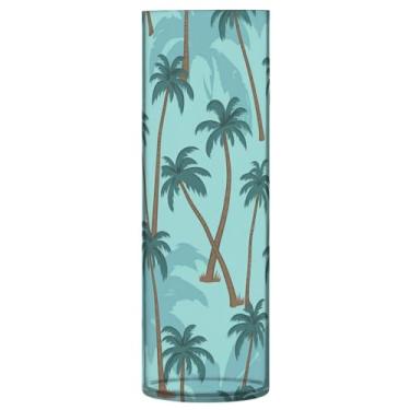 Imagem de JUZIHAI Vaso de flores para palmeiras de 9,9 cm x 30 cm, cilindro de plástico, moderno, vaso de flores para centro de mesa de casamento, decoração de casa