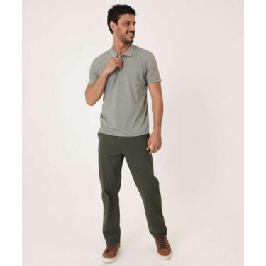 Imagem de Calça Masculina Slim Sarja Chino Bolsos Marisa-25133, 38, Verde
