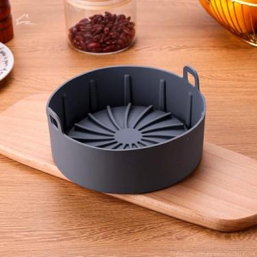 Imagem de Forma de Silicone para Air Fryer Reutilizável Easy Kitchen – Cesto Antiaderente com Alças, Livre de BPA e Resistente ao Calor – Mantenha sua Fritadeira Sempre Limpa