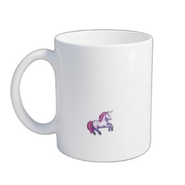 Imagem de Caneca Xícara de Café Porcelana 300ml Com Unicórnio Pixel Art