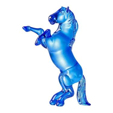 Imagem de WeiLaiKeQi Estátua de Cavalo de Vidro, Miniatura Colecionável, Ornamento Feng Shui para Lareira, Style C
