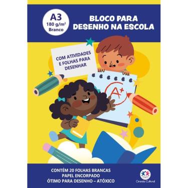 Imagem de Bloco para Desenho A3 180g - 20 Folhas brancas