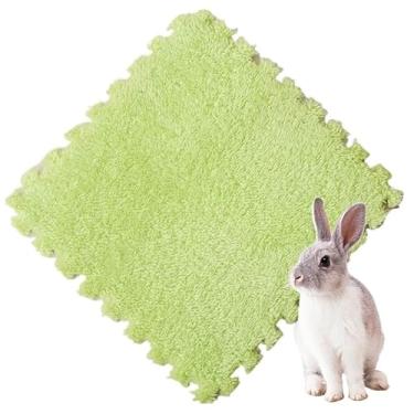 Imagem de Almofada de coelho para coelhos – Brinquedo de enriquecimento durável para acessórios de gaiola e brincadeiras (verde, 4 peças)