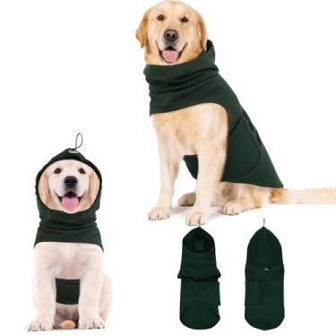 Imagem de MIGOHI Moletom com capuz para alívio da ansiedade para cães pequenos, colete leve para ansiedade com capa de orelha para meninos e meninas, respirável, para fogos de artifício, viagens, separação