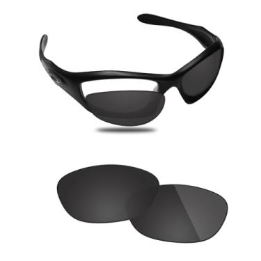 Imagem de Fiskr Lentes de reposição polarizadas anti-água salgada para óculos de sol Oakley Monster Dog, Stealth Black - Anti4s polarizado, 0
