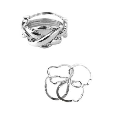 Imagem de Quebra-Cabeça Clássico De Metal Em Liga De 36 Peças IQ Puzzle Para Cri