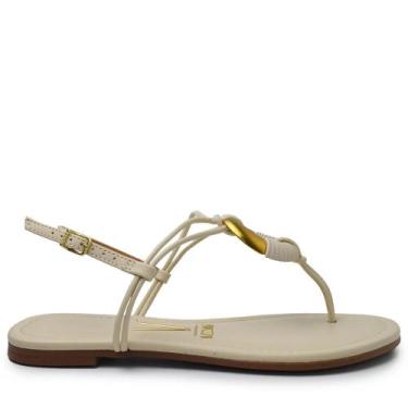 Imagem de Sandália Rasteira Vizzano Feminino 6371.1001, 37, Creme