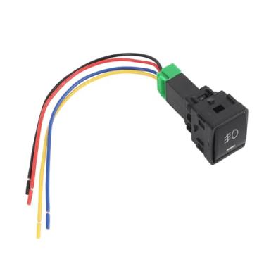 Imagem de aqxreight Push de 4 Pólos 12V Com Indicador LED Conexão Segura à Prova de Choque Luz de Nevoeiro Push para DRL LED Faixa de Lâmpada para Kicks Up 2015 20 4 Pólos 12V SwitchFog Light SwitchFog Lamp