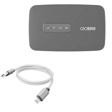 Imagem de Alcatel LinkZone Cabo Hotspot móvel, BoxWave [Micro USB DuraCable] Cabo de carregamento Micro USB trançado para Alcatel LinkZone Mobile Hotspot - Cinza espacial