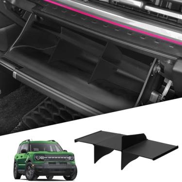 Imagem de smabee Divisor de porta-luvas compatível com Hyundai Santa Fe 2024 2025 2026 Divisor de compartimento caixa de armazenamento interior ABS acessórios de bandeja de armazenamento preto