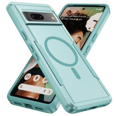 Imagem de Teayoha Capa para Google Pixel 7, [Compatível com Magsafe] [Teste de queda de grau militar] Capa protetora magnética resistente à prova de choque -16.3 cm (verde menta)