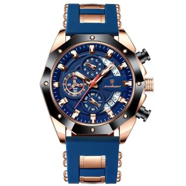 Imagem de Relógio Multifuncional e Elegante Para Homem, com Uma Bracelete de Silicone Moderna – um Para Estudantes do Sexo Masculino.