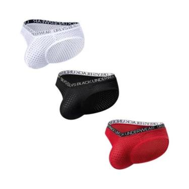 Imagem de Cuecas Triangulares De Verão Em Malha Respirável Com Cinta V Fina E El