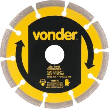 Imagem de Disco diamantado 125mm segmentado furo 22mm v3 - Vonder