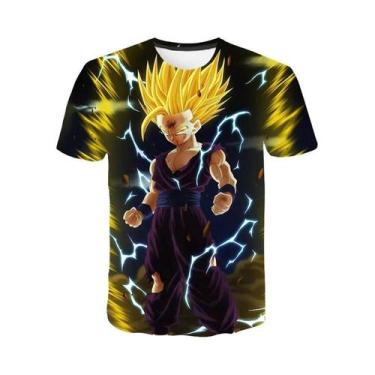 Imagem de Camiseta Dragon Ball Son Goku Vegeta Para Adultos E Crianças, Manga Cu