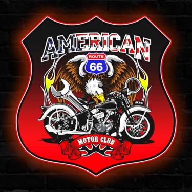 Imagem de OSDFEIQI Placa neon de motocicleta, luzes neon LED de 33 cm × 33 cm, decoração de parede para quarto, pub de festa, quarto infantil, decoração de casa, caverna masculina, sala de jogos