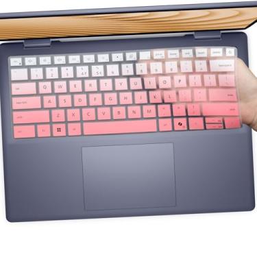 Imagem de Capa de teclado para laptop Dell 14 Plus 2025 DB14250 DB14255 de 14 polegadas, notebook Dell 14 Plus 2 em 1 DB04250 DB04255 de 14 polegadas OmbrePink