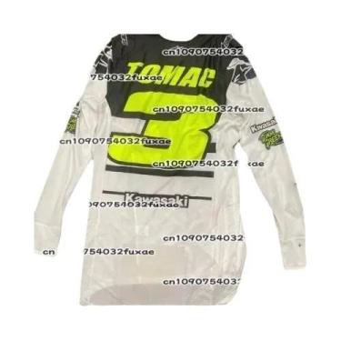 Imagem de Camiseta De Manga Longa Da Equipe De Corrida Kawasaki Para Homens E Mu