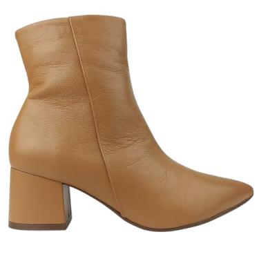 Imagem de Bota Feminina Paloma Cano Médio Bico Fino (Caramelo, Normal, BR, Adulto, Numérico, M, 37)