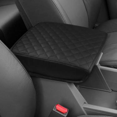Imagem de DEYTOP Capa de console central para Honda Ridgeline 2006-2014 capa de apoio de braço de carro para Honda Ridgeline 2006 2012 acessórios protetor de apoio de braço (preto com almofada)
