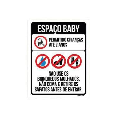 Imagem de Kit 5 Placas Sinalização - Condomínio Espaço Baby - Sinalizo.Com