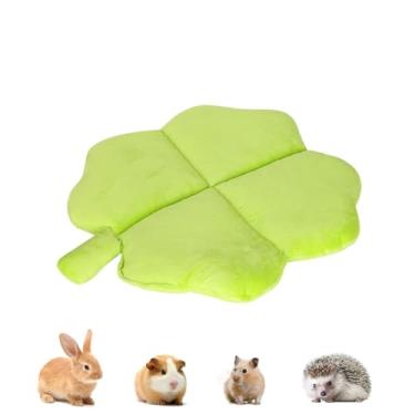 Imagem de ITANDME Cama de coelho almofada de coelho para todas as estações macia em forma de folha para animais de estimação - Almofada confortável e respirável para porquinhos da índia, coelhos, chinchilas