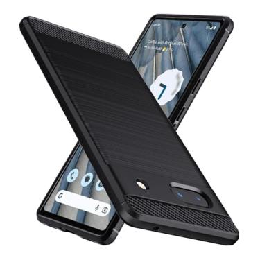 Imagem de Capa Para Google Pixel 7a (Tela 6.1) Carbon Fiber Leve Fina Maleável (Preto)