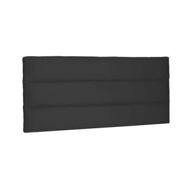 Imagem de Painel para Cama Box Solteiro La Italiana Suede Preto - Spezzia Decor