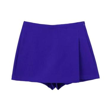 Imagem de Saias Shorts Assimétricas de Cintura Alta - Estilo Vintage Chic Willsh