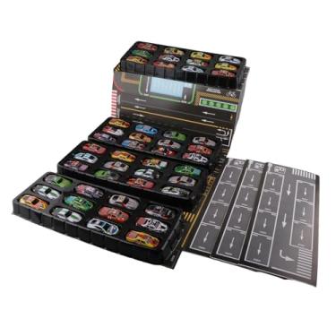 Imagem de MotiveTech Conjunto de Brinquedo em Miniatura com 48 Peças, Incluindo Veículos de Fricção, Carrinhos E Caixa de Armazenamento, Vermelho, Tamanho real