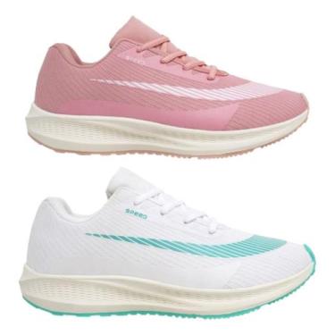 Imagem de Kit 2 Pares Tênis Speed Unissex Moda Fitness Para Treino Academia E Ca
