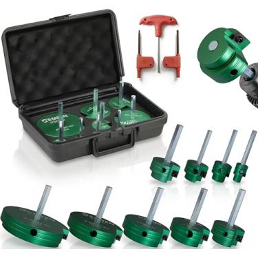 Imagem de Staten Tools Kit de alargador de tubos de PVC de 9 peças para encanadores e reparos DIY, tamanhos de tubo de 1/5.1 cm a 10.2 cm, protetor de encaixe de PVC de alumínio resistente, inserções de