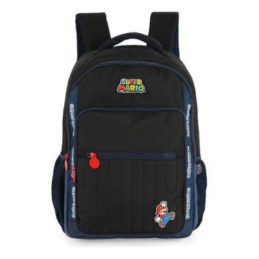 Imagem de Mochila De Costas Juvenil Mario Original Matelassê - - Luxcel, Azul