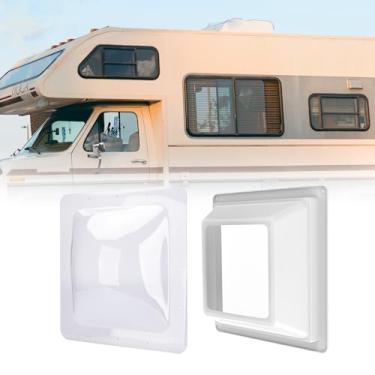 Imagem de RVGUARD Conjunto de claraboias para trailer, cúpula interna de 35,56 cm x 35,56 cm com substituição de claraboia, 45,72 cm x 45,72 cm, luz externa transparente para abertura de 35,56 cm x 35,56 cm