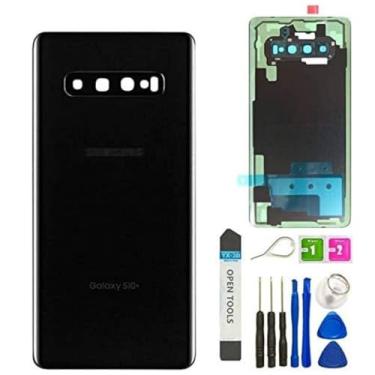 Imagem de Capa traseira de vidro de substituição para Galaxy S10+ Plus, caixa de porta de bateria à prova d'água com peças de lente de câmera para Samsung Galaxy S10+ Plus SM-G975U G975W + ferramentas de pino