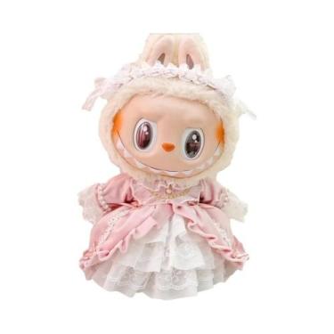 Imagem de Boneca Labubu De 38cm Com Fantasia Fofa Vestido De Casamento Roupas De