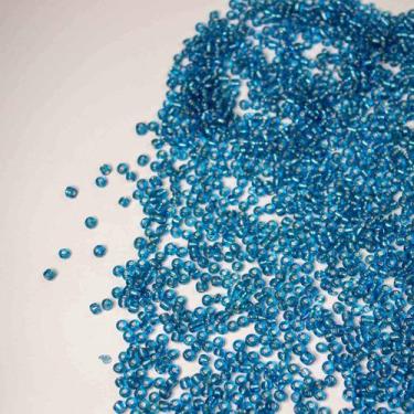 Imagem de Miçanga Azul Transparente com Miolo 6/0 4mm - 6200 peças - 500g - La M