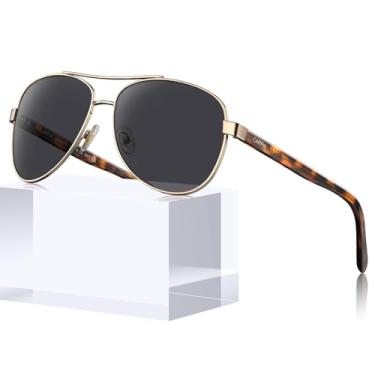 Imagem de Óculos de Sol CARFIA Polarizados Feminino - Proteção UV, Hastes de Acetato e Armação Metálica, Modelo CA3216