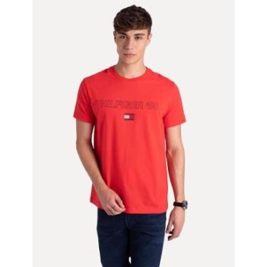 Imagem de Camiseta Tommy Hilfiger Masculina Essential '85 Vermelha-Masculino