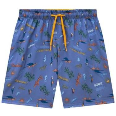 Imagem de Shorts Infantil Menino em Nylon Azul Onda Marinha-Masculino